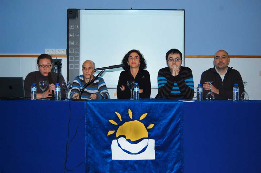 De izquierda a derecha, Ana Llébrez, Antonio Guerrero, Meli Galarza, Carlos Rodríguez y Alfonso García.